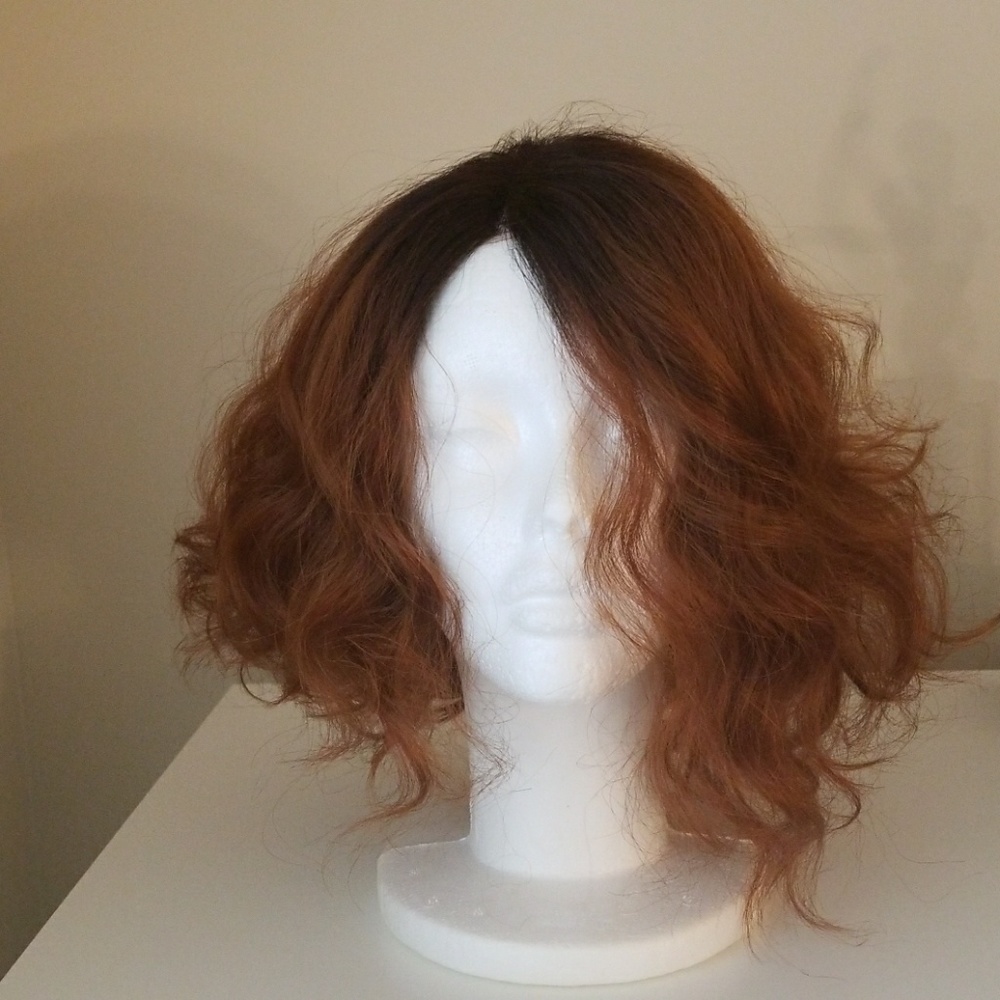 Brown-red ombre wig